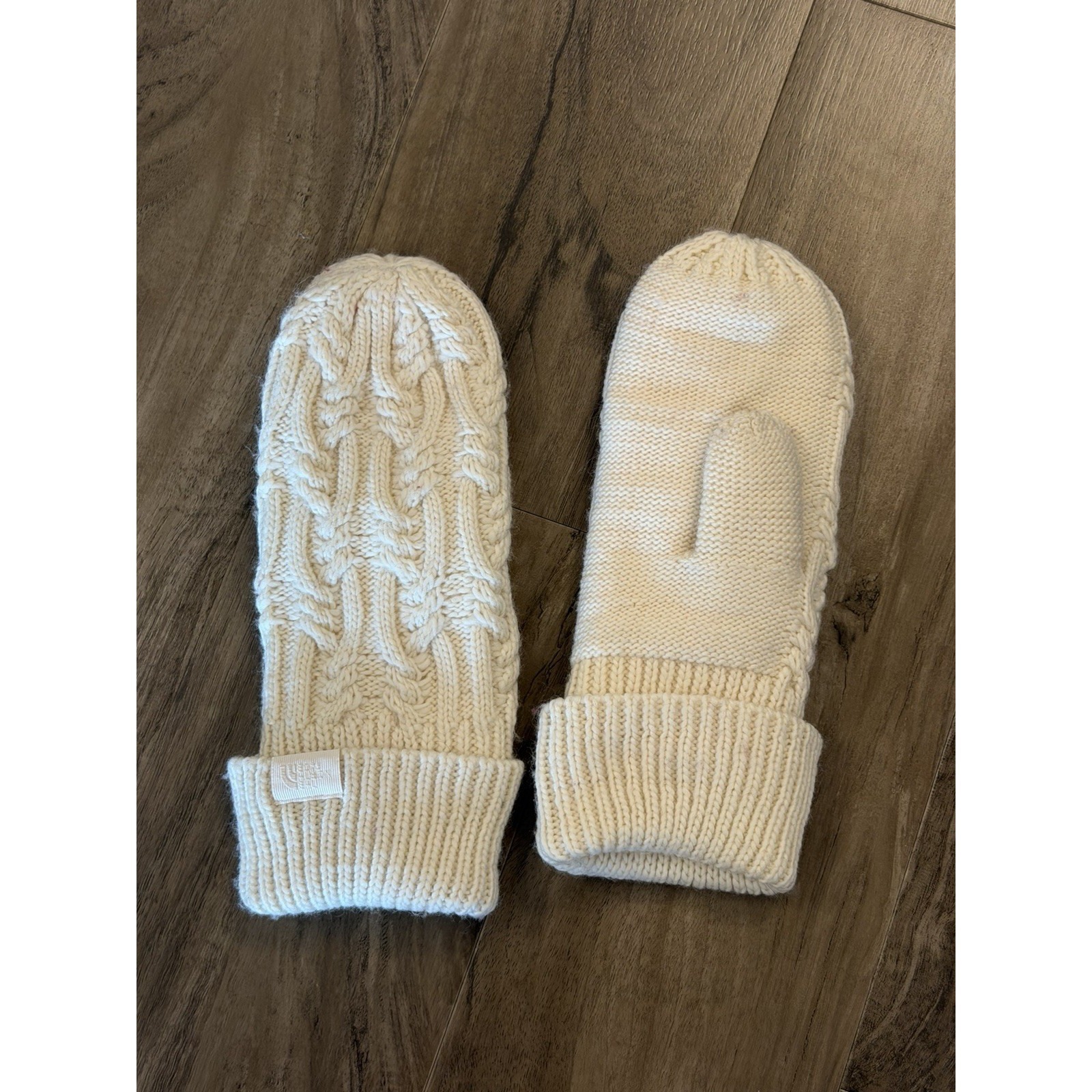The North Face Womens Cream White Oh Mega Knit Mitt Mittens , Sz Xs / S 19798